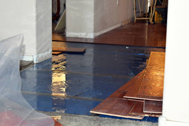 Professional Water Damage Restoration technician working in Warner, OK
